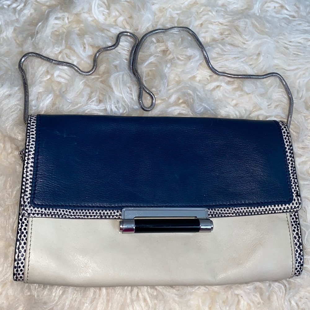 Dvf Two Tone Purse With Python Trim - image 1